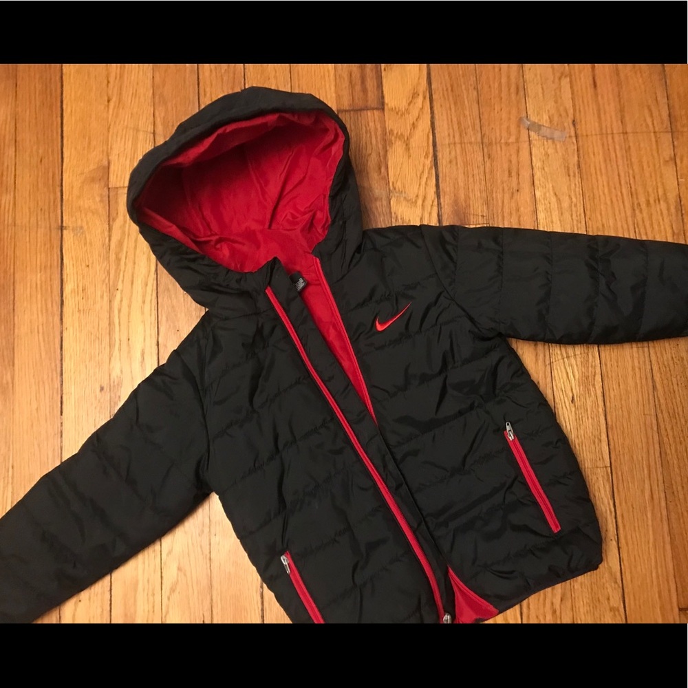 Black and red nike coat